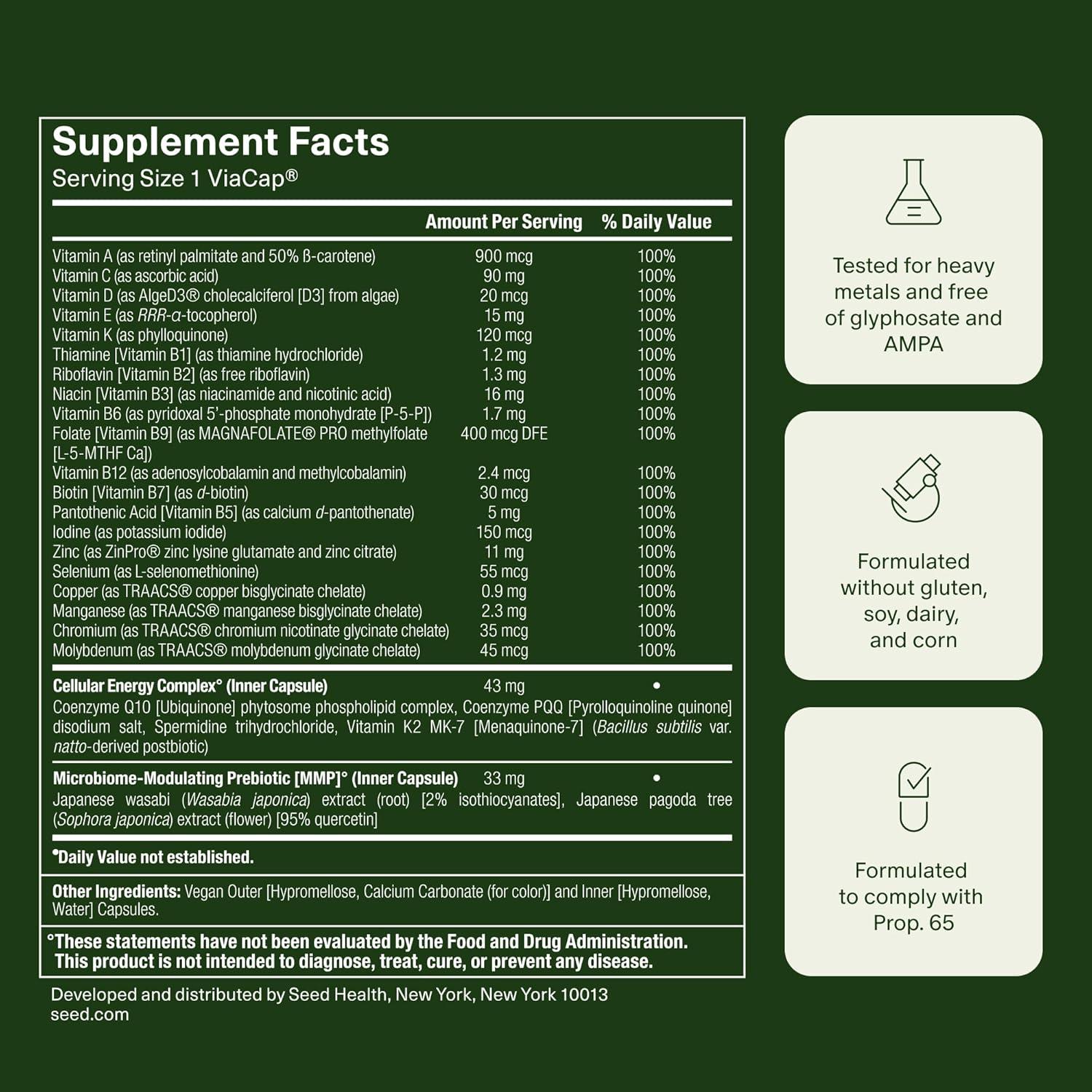 image:imageSeed DM02 Daily Multivitamin amp AM02 Energy Focus Bundle Multivitamin and Nootropic Supplement for Women and Men Vegan 30Day Supply