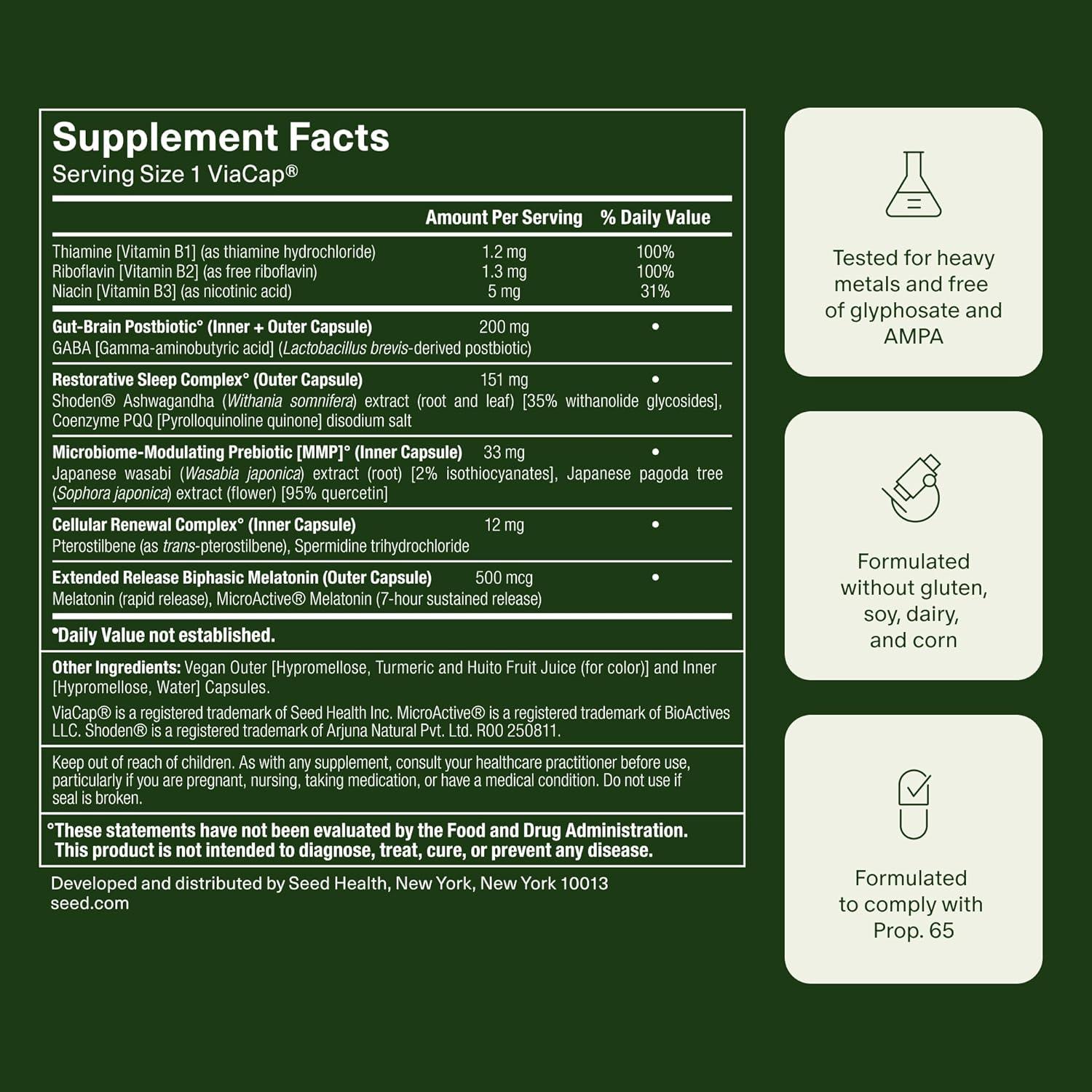 image:imageSeed PM02 Sleep Restore amp AM02 Energy Focus Bundle Sleep Aid and Nootroptic Supplment for Women and Men Vegan 30Day Supply