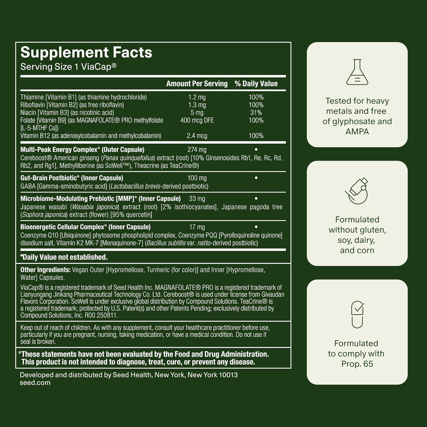 image:imageSeed PM02 Sleep Restore amp AM02 Energy Focus Bundle Sleep Aid and Nootroptic Supplment for Women and Men Vegan 30Day Supply