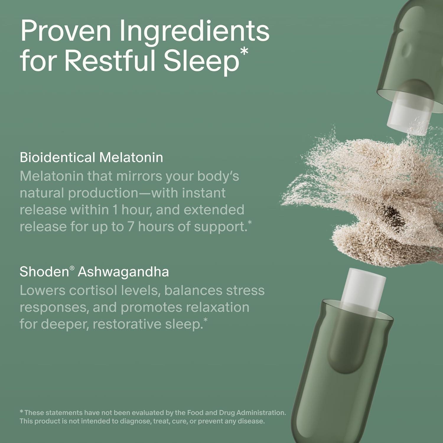 image:imageSeed PM02 Sleep Restore Sleep Aid for Women amp Men NonHabit Forming Bioidentical Melatonin amp Ashwagandha Vegan amp ShelfStable 30 Capsules 30Day Supply
